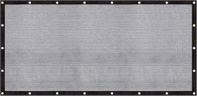 Cool Area 60-70% Shade Cloth Heavy Duty Knitted Mesh Tarp with Grommets 6x12FT Mesh Screen for Patio Canopy Garden Porch Greenhouse Pools Dog Kennel Black