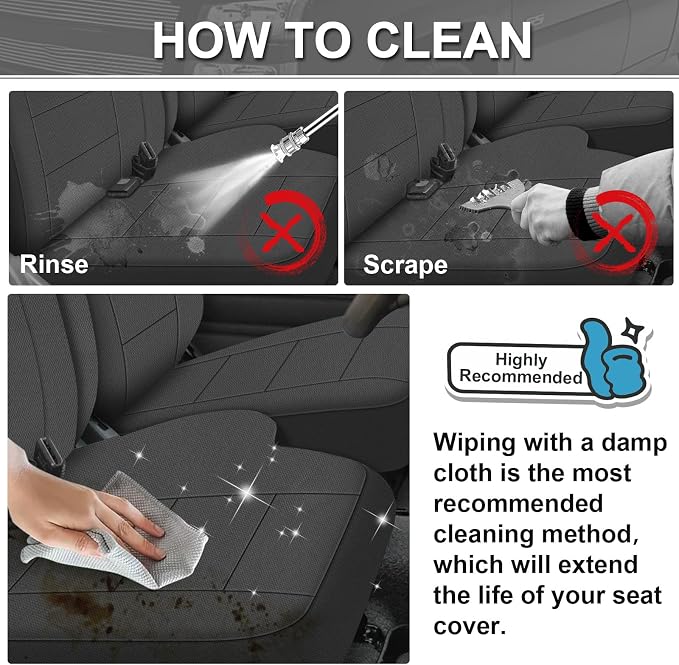 SAPUBK Front Seat Covers Replace for 1989-1994 Toyota Pickup 60/40 Bench Seat with Armrest Seat, Knitted Fabric Composite Soft Foam Lining Airmesh Breathable Seat Cover