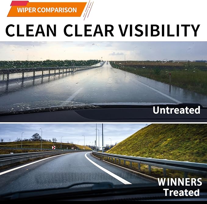 Windshield Wiper Blades for 2024 2025 2026 Chevy Trax - Front & Rear Set, OEM Exact Fit, All-Season Rubber with Premium Aerodynamic Design