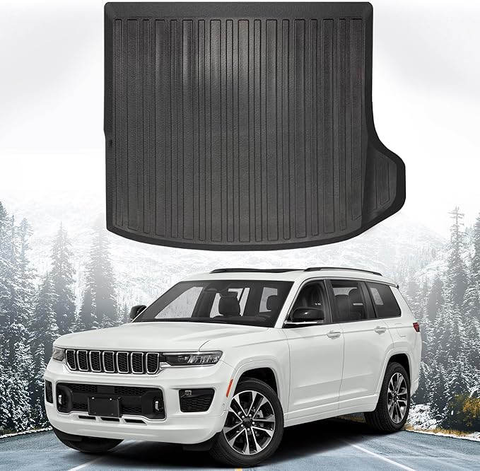 Premium Cargo Liner for Jeep Grand Cherokee 5 Seat Model Trunk Layout Behind 2nd Row 2022-2026 - 100% Protection - Car Trunk Mat - All-Season Cargo Mat - 3D Shaped Laser Measured Trunk Liners
