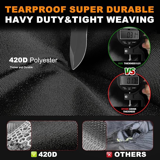 ATV Covers Waterproof Outdoor,4 Wheeler and Quad Cover,Durable and UV-Resistant,All Weather Protection Four Wheeler Cover,Fit for Polaris Honda Yamaha Kawasaki Suzuki-86.6x38.6x41.7