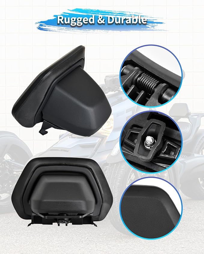1Up Driver Backrest for Can-Am Ryker, Driver Lumbar Support Sport Driver Backrest Kit for Can Am Ryker 600 900 & Ryker Rally 2019-2024 Accessories (1PCS, Replace #219400960)