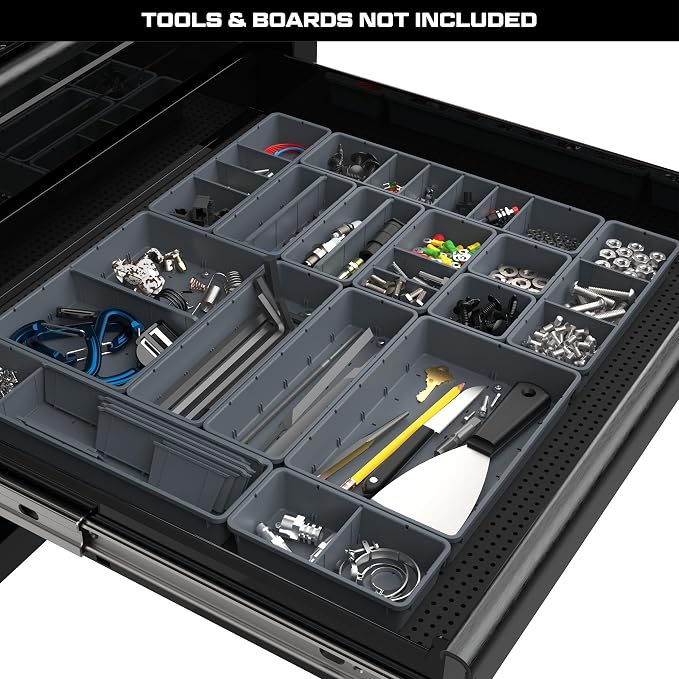 Prime Socket Bundle - Modular Socket Organizer & Tool Box Organizer, Wall Panel Tool Organization System - CONTAINER BUNDLE
