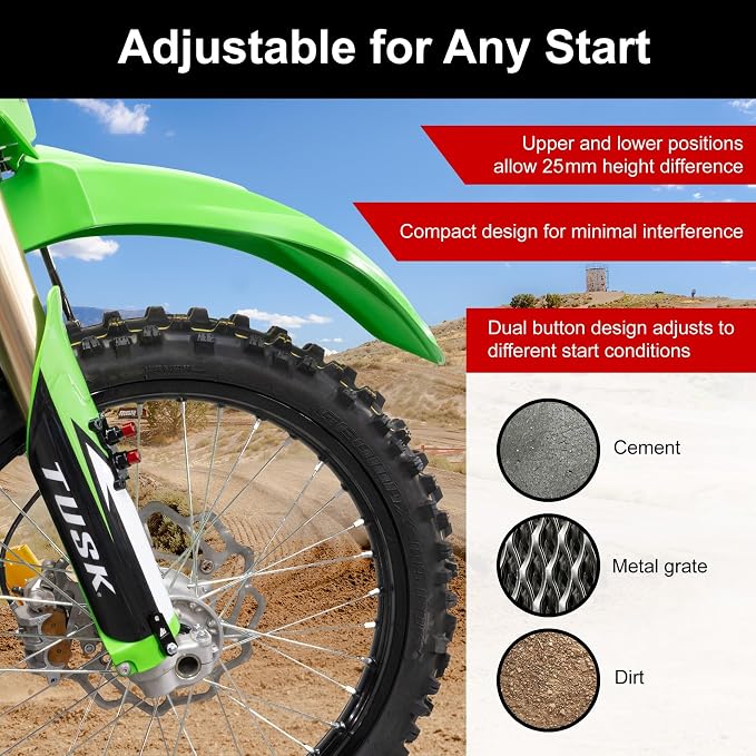 Tusk Holeshot Device Dual Button or Single Button Compatible with (Honda/Kaw/Suz, Dual Button)