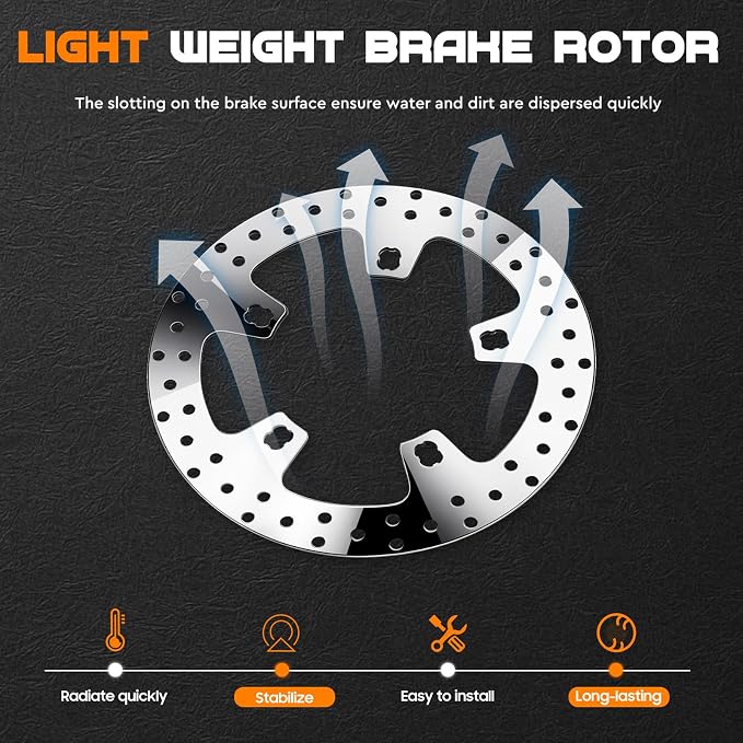 2PCS 11.8" Polished Front Brake Rotors for Harley Touring 15-22 | Fits 15-22 Road King FLHR, 14-22 Street Glide FLHX, 15-20 Electra & Road Glide, Stainless Steel Disc Replacement, 41500017