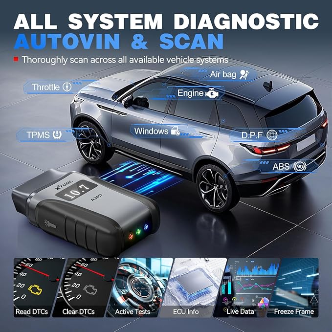 XTOOL Anyscan A30D OBD2 Scanner Diagnostic Tool with OBD2 Extension Cable
