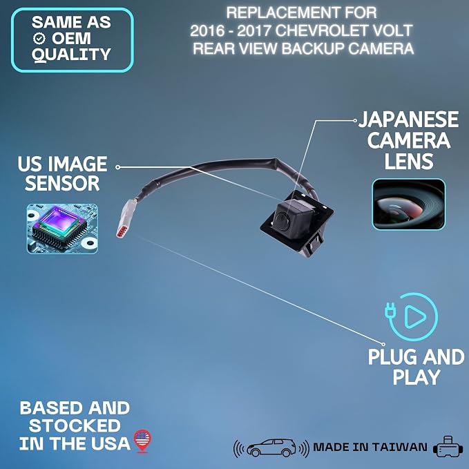Backup Camera Replaces for 2016-2017 Chevrolet Volt OE Part # 23320691 23443953