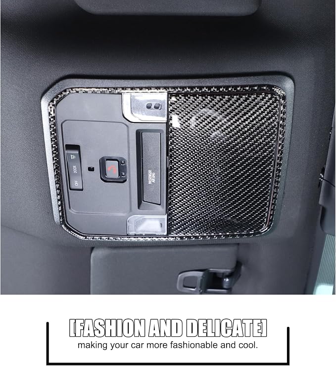 Daeiclru Front Reading Light Trim Panel Cover Compatible with Toyota Tacoma 2024 2025, Roof Reading Light Lamp Trim Cover Interior Decorative Accessories (Black)