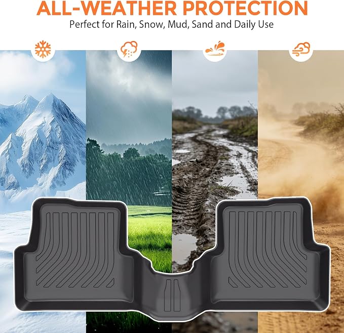 Floor Mats for Chevrolet Chevy Sonic 2012-2020, Heavy Duty TPE All Weather Protection, Waterproof Non-Slip Black Car Liners (Two-Row Floor Mats)