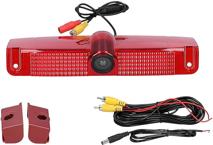 3rd Third Brake Light Backup Camera, Compatible with Chevy Express Van & GMC Savana Van 2003-2017, High Mount Reversing Camera, Night Vision Rear View Camera, Standard AV RCA