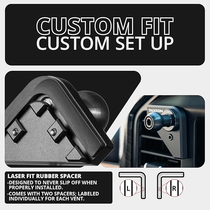 Tackform Link Vent Mount Magnetic Phone Holder - Compatible with MagSafe, BlueCruise, 2021-2025 Ford F150 & Raptor, 2023-2025 Ford Super Duty | Aluminum | 3.5" Arm | Green