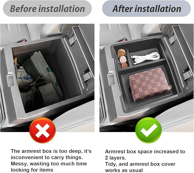 SKTU for 2024 2025 2026 Toyota Tacoma Center Console Organizer Toyota Tacoma 2024 2025 2026 Accessories 2024 2025 2026 Tacoma Console Tray for 2024 2025 2026 Tacoma Console Organizer with Coin Holder