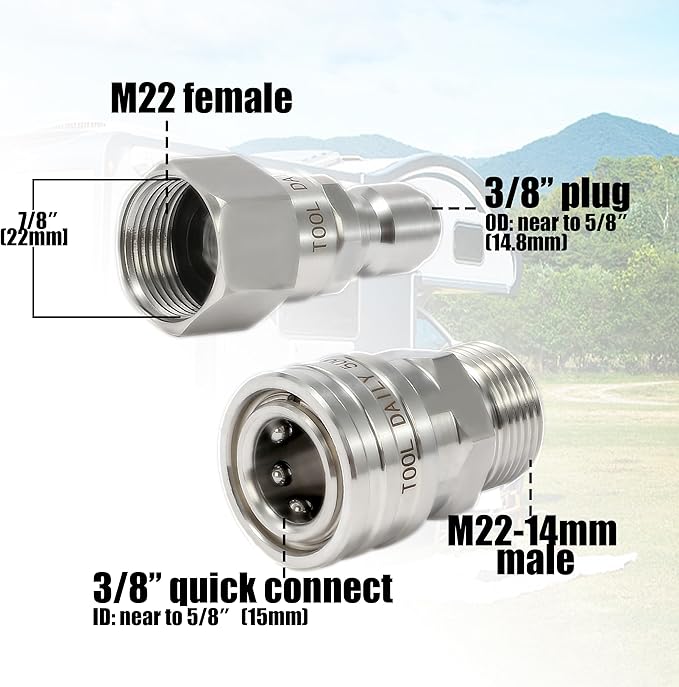 Tool Daily Pressure Washer Foam Cannon for Car Wash, Pressure Washer Adapter Set with Swivel