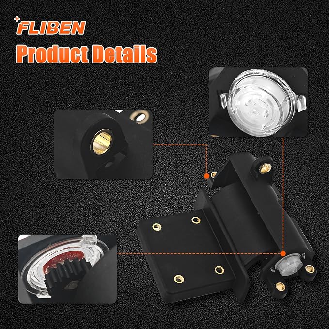76000398 Inner Fairing Media Glove Box Door Lid Hinge Left & Right Set Replacement for Harley-Davidson All Road Glide FLTR 2015-2024 Replace# 76000398, 76000436, 76000398-00, 76000436-00