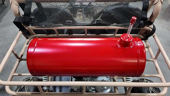 Red Gas Tank Fuel Tank Aluminum Cylinder 6 x 18" Center Fill 2 Gallon minibike gas fuel tank For Golf Cart ,Motorcycle ,Dune Buggy ,mini bike ,go kart