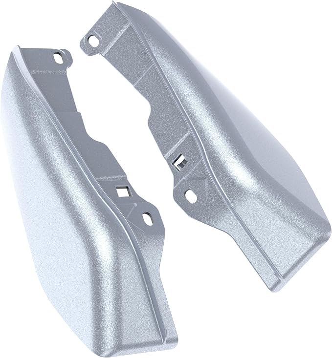 Color - Matched Mid Frame Air Deflectors Heat Shield, Perfectly Fit for Harley Touring Models 2009-2026 Brilliant Silver