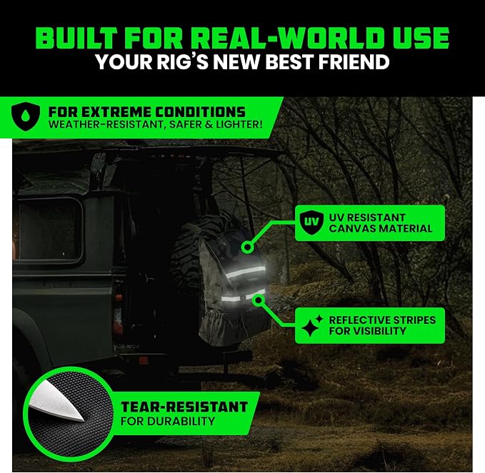 Rhino USA Spare Tire Trash Bag - Ultimate Car Storage Solution For Overlanding Accesories, Firewood, Water, Camping Essentials and More! - Camo