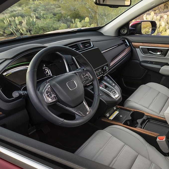 Carbon Fiber Steering Wheel Cover Compatible with 2017-2022 Honda CR-V CRV