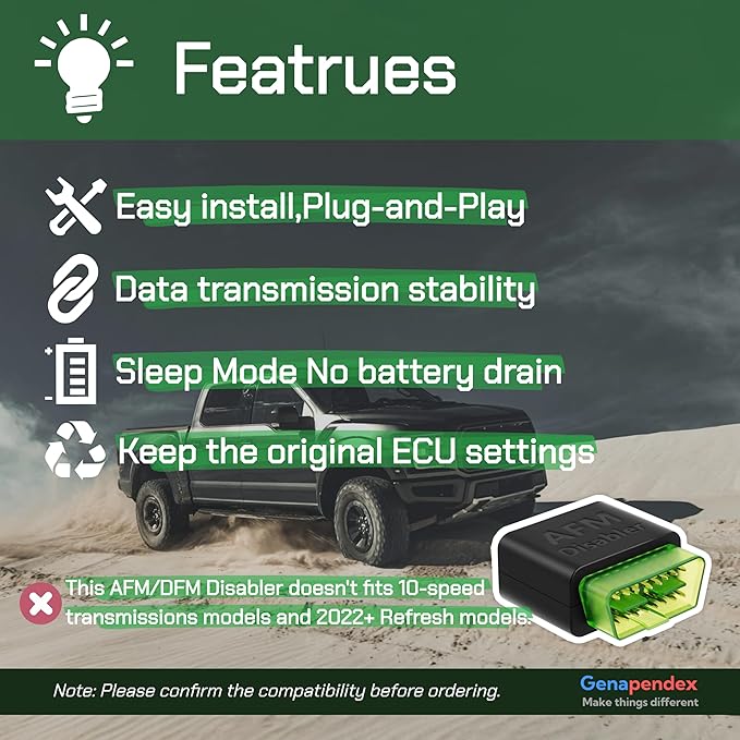 AFM/DFM Disabler Compatible with 5.3 Silverado 6.2 Sierra Yukon Tahoe V8/V6 GM Motors