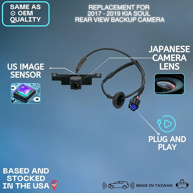 Backup Camera Replaces for 2017-2019 Kia Soul OE Part # 95760-B2010