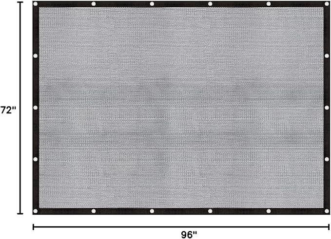 Cool Area 60-70% Shade Cloth Heavy Duty Knitted Mesh Tarp with Grommets 6x8FT Shade Trap for Patio Canopy Garden Porch Greenhouse Pools Dump Truck Dog Kennel Black