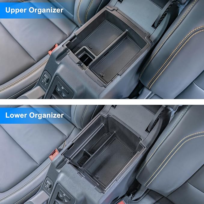 TOPINSTALL Sun Visor Sunglass Holder and 2-Layer Trays Compatible with 2025 Ford Bronco 4 Doors Automatic Transmission ONLY, Interior Organizer (Not for Manual Transmission & 2 Doors & Bronco Sport)