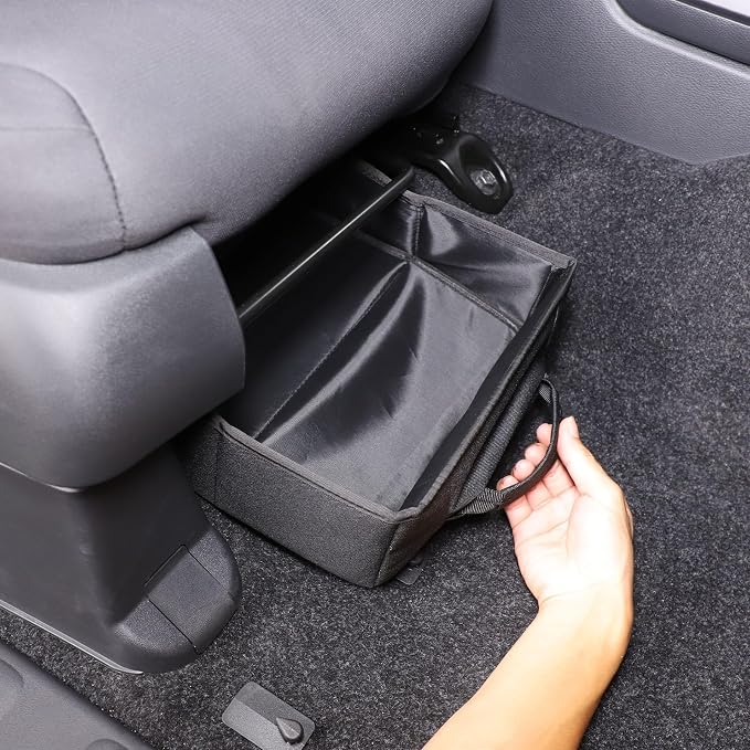 Daeiclru Car Under Seat Storage Box Compatible with Nissan Frontier 2022-2024, Front Under Seat Storage Organizer Driver Passenger Under Hidden Organizer Storage Box with Handle (1PCS)