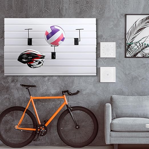 Kigley 12 Pcs Hat Display Wall Mount, Metal Hat Helmet Rack Retail Store Display Shelves Organizer, Slat Wall Accessories for Home Retail Shop Racks Craft Show Garage (Black)