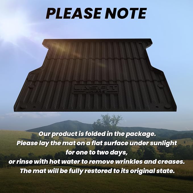 LASFIT Bed Mat for Toyota 2024-2026 Tacoma (6ft,6'Bed) Truck Bed, All Weather 6ft Car Bed Liner for Toyota Tacoma 2025 2026 2026 Accessories, TPE Trunk Mat&Cargo Liner (Not Fit Drop-in Liners)
