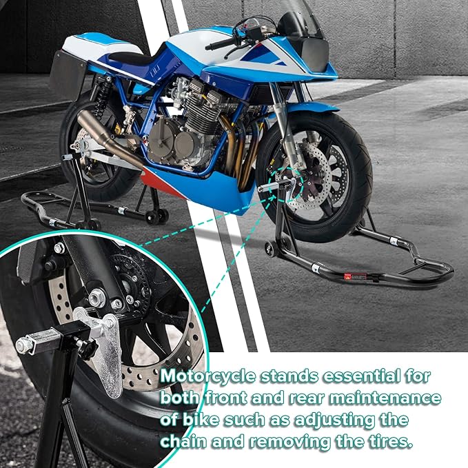 Donext Motorcycle Stand 850LB Sport Bike Front and Rear Wheel Lift Swingarm Paddock Stands Black U Visit the Donext Store