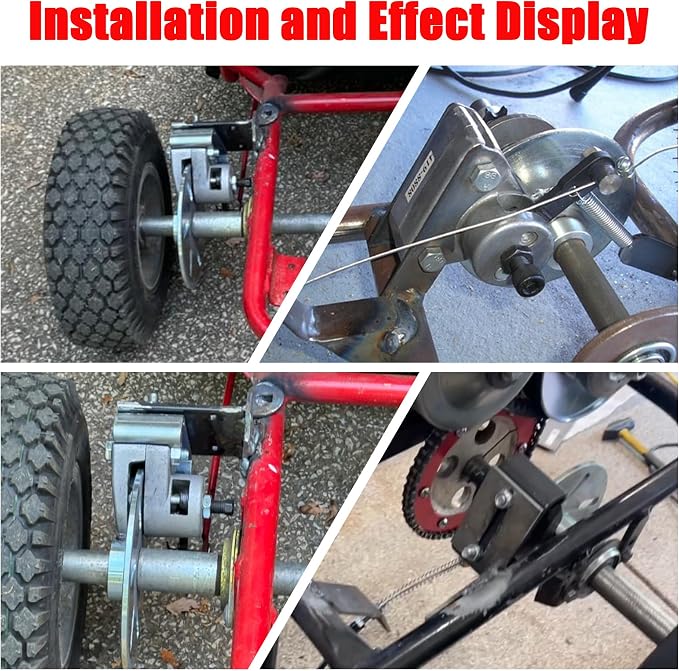 GREHUA Go Kart Brake Kit Compatible with Yerf-Dog Manco 9598 9597 ASW Bristers Airheart MB-1, Mechanical Disc Brake Caliper for Predator 212cc 196cc 6.5hp GX160 Drift Trike Go Kart Parts