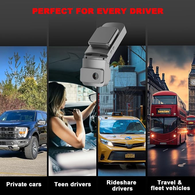 4G LTE Dash Cam with Live Streaming, Car Vandalism Surveillance Security Camera with Dual 155° Front & 180° Inside Camera, GPS Tracking, Radar Detect, G-Sensor, OBD II, 24/7 Parking Monitor