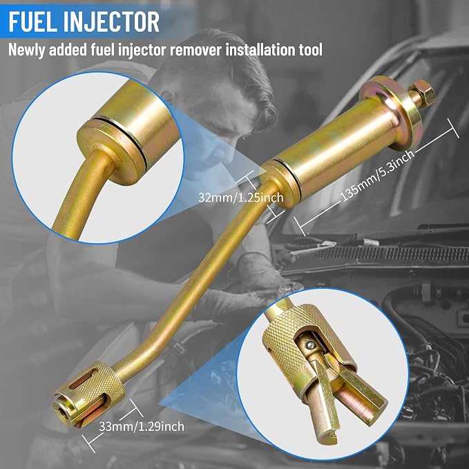 Camshaft Alignment timing Tool Kit Compatible with Jaguar Land Rover Discovery 4 Range Rover Sport V8 5.0L V6 3.0L with Fuel Injector Remover Installer Tool , Compatible with Discovery 3 or 4 3.0T.