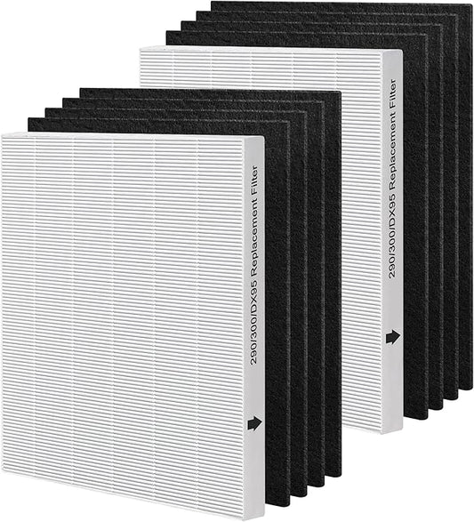 (2+8) 290/300/DX95 Replacement Filter Compatible with Fellowes AeraMax 290 300 DX95 Air Purifier HF-300 AP-300PH, 9287201