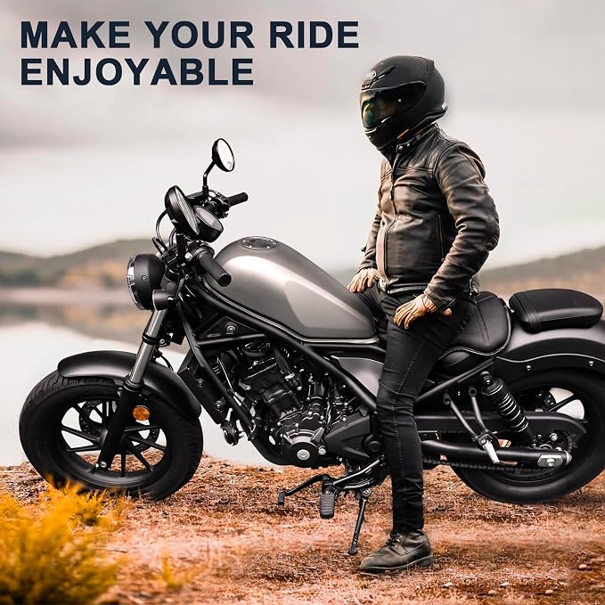 Turtle-Shaped Motorcycle Seat Cushion, Large 3D-Honeycomb Structure Pressure Relief & Breathable Motorcycle TPE Gel Seat Pad for Long Rides