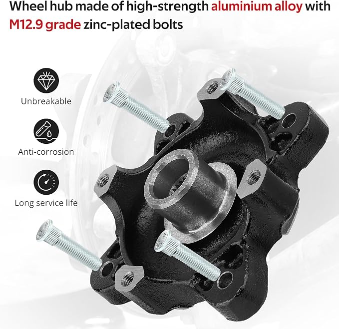 JAVIK Front Wheel Hub Brake Rotor Kit Compatible with Polaris Ranger 800 Diese-l 900 700 RZR 900 800-4 570 ACE 570 900 OEM# 5137659-067 3515090 5254999 7517871