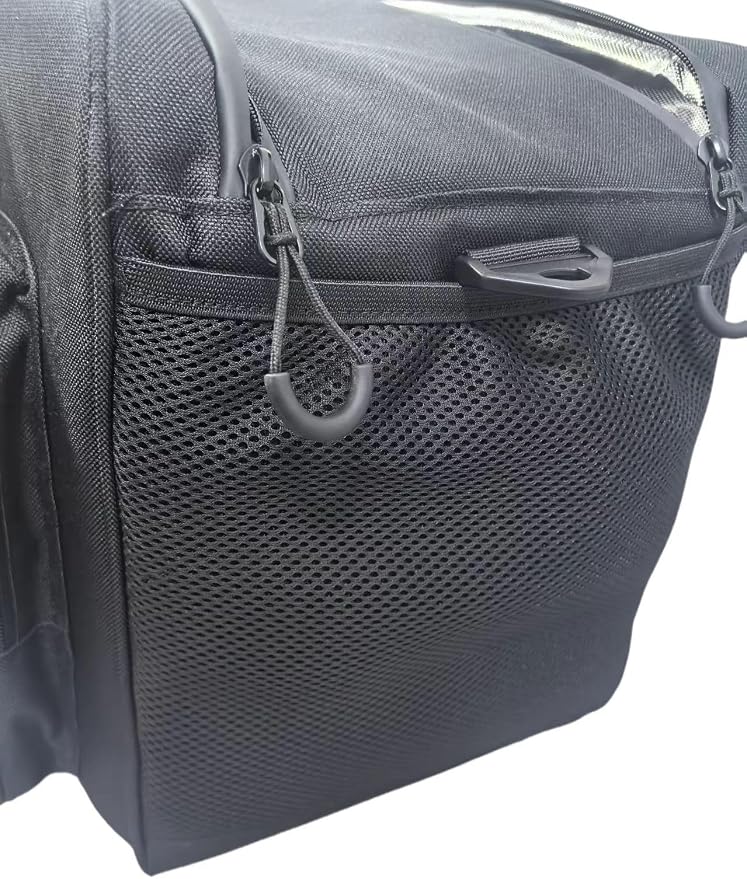 Electric Car Cooler Bag, Plug in 12V Car Cooler Bag, 25 Liter with Adjustable Shoulder Strap, Cord Storage, Road Trip Black