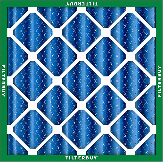 Filterbuy 20x20x4 Air Filter MERV 13 Optimal Smoke & Allergy Defense (1-Pack), Electrostatic Pleated HVAC AC Furnace Filters Replacement (Actual Size: 19.50 x 19.50 x 3.63)