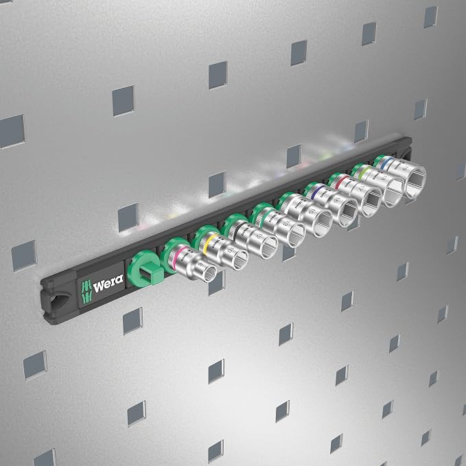 Magnetic sock rail B 4 sock set 3/8" drv 9 pieces | bike-hand-tools