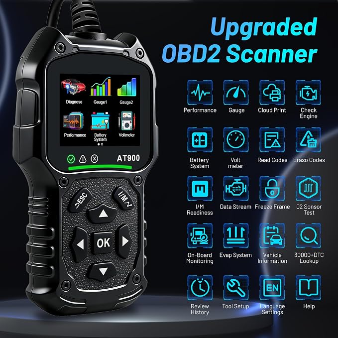 OBDII Scanner Car Engine Fault Code Reader Diagnostic Vehicle Scan Tool