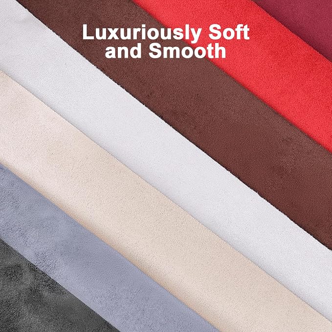 Premium Grey Suede Fabric Wrap - 40x60 inch Suede Wrap for Car Interior - Self-Adhesive Microfiber and Synthetic Leather, Stretchable Interior Film for Car and Home Decor