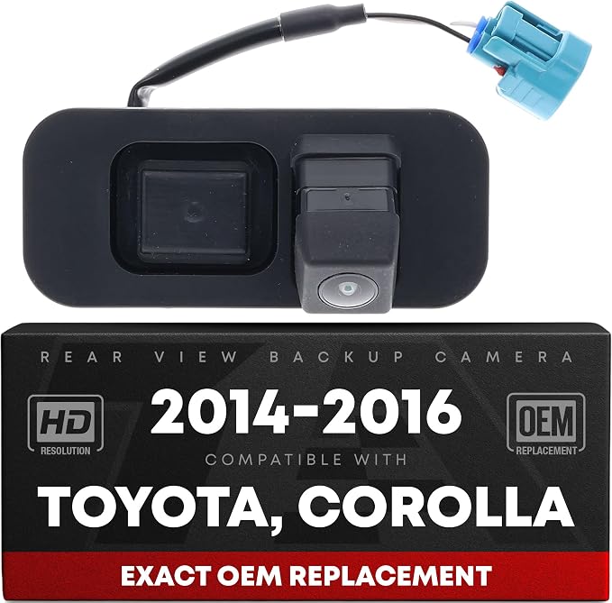 Rear View Backup Camera, Reverse Park Assist - Compatible with 2014-2016 Toyota Corolla - OEM 867A002010, TO1960122