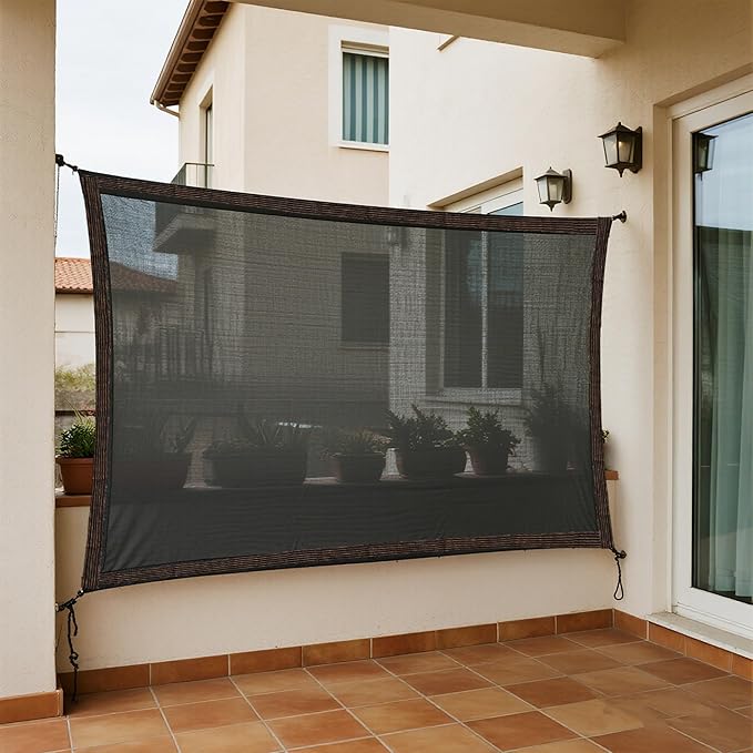 winemana 90% Shade Cloth for Garden- 4x8 FT Breathable Mesh Tarp for Vegetables & Plants, Outdoor Patio Sun Shade with Grommets - Chicken Coop, Dog Kennel Cover