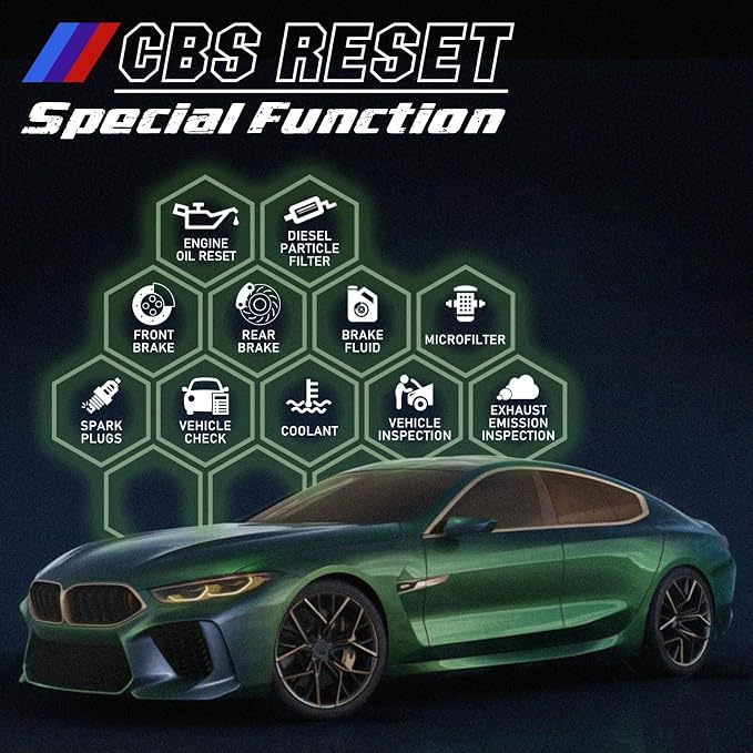 Creator C501 OBD2 Diagnostic Tool Fit for BMW and Mini Check Engine Light EPB ABS SRS DPF Diagnostic Scanner Code Reader with Battery Registration [Latest Version Update of C110+ C310+ C410 C420]