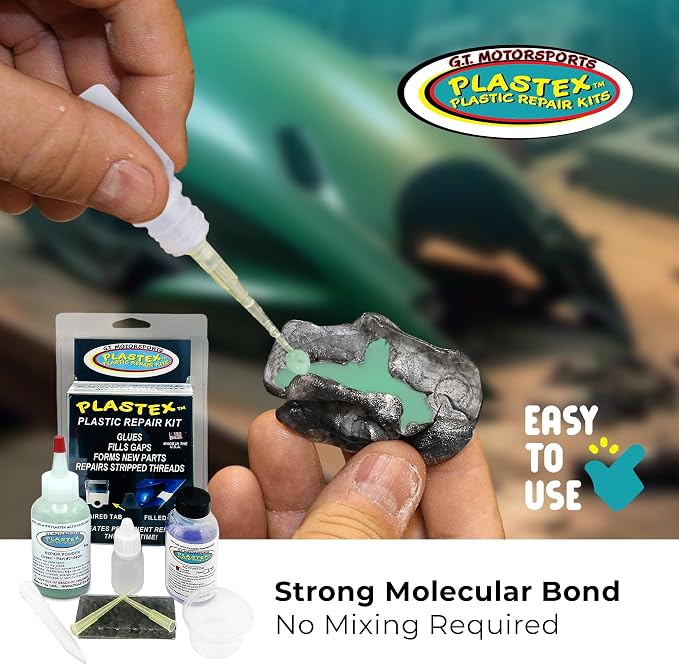 Plastex Plastic Repair Kits - Easily Glue, Repair or Remake Broken Plastic, Fiberglass, Wood & More! (Standard Green Kit)