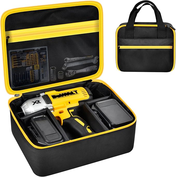 Car Battery Jump Starter Bag Compatible with DEWALT DXAEJ14 Digital Port + Impact Driver Bag Case Compatible with DEWALT 20V MAX XR DCF900P1 DCF900B DCF891B DCF961B DCF899B Cordless Impact Wrench Kit