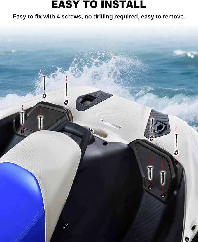 Step Wedges for Sea Doo Spark 2024 2025, Foot Wedges Foot Rest Pedal Kit with 45 Degree Slope for Sea-Doo Spark 2024+ Accessories (2PCS, Replace #295101263)