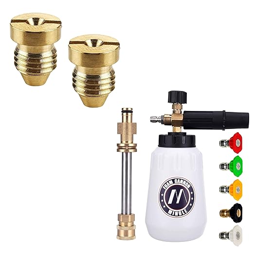 M MINGLE Foam Cannon for Pressure Washer, Foam Cannon Orifice Nozzle Tips, with 5 Nozzle Tips