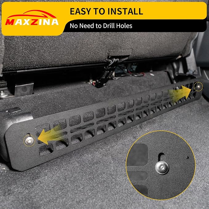Seat Bottom Divider Panel Compatible with Ford F150 2015+ Raptor 2015+ Super Duty 2017+ Under Seat Molle Panel Second Row Storage Panel 2nd Row Under Seat Organizer Accessories