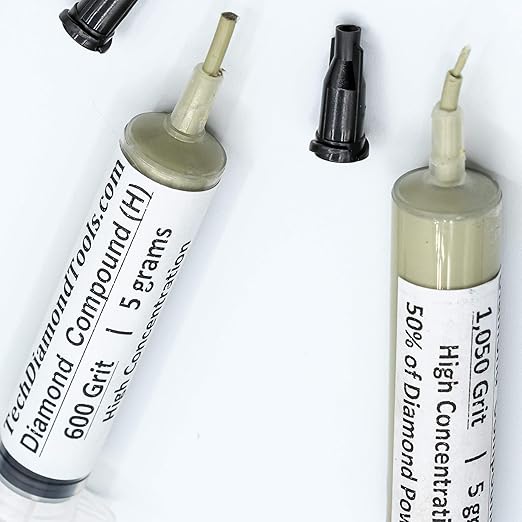 TechDiamondTools Kit of 3 Diamond Lapping Paste Polishing Compound USA Made 600 1050 1500 Grit Lapidary Paste for Rock Glass Metal Jewelry Resin Marble with High Concentration of Diamond Powder